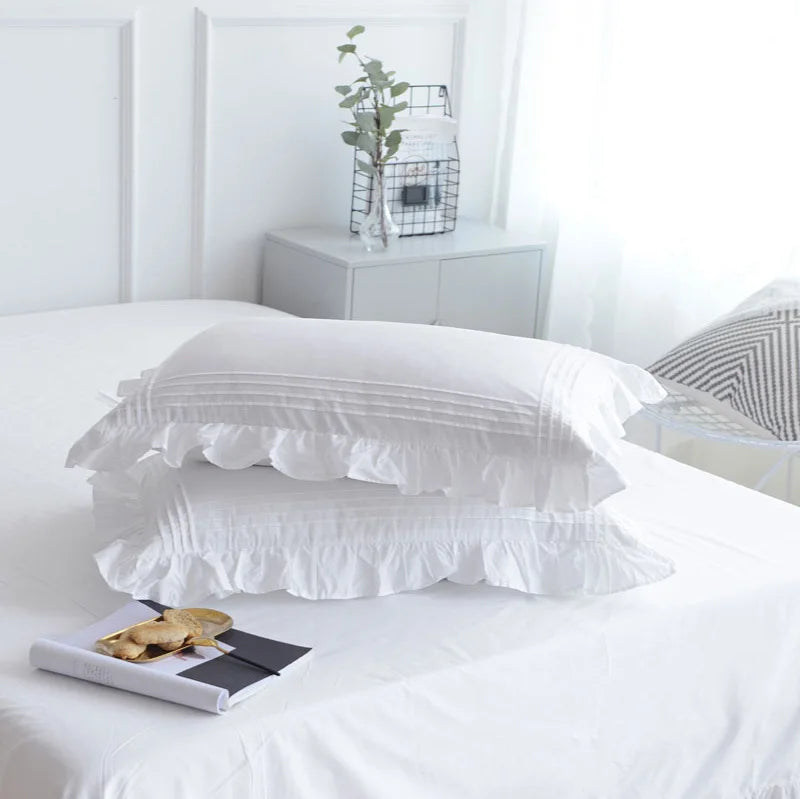 Taies d'oreiller en coton Blanc Royal