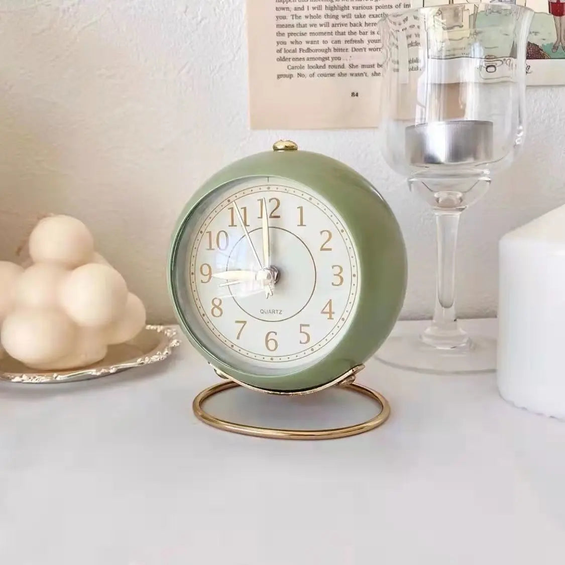 Réveil retro silencieux avec veilleuse