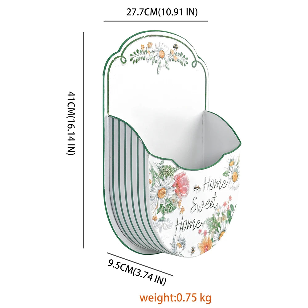 Panier decoratif en metal "Home Sweet Home"