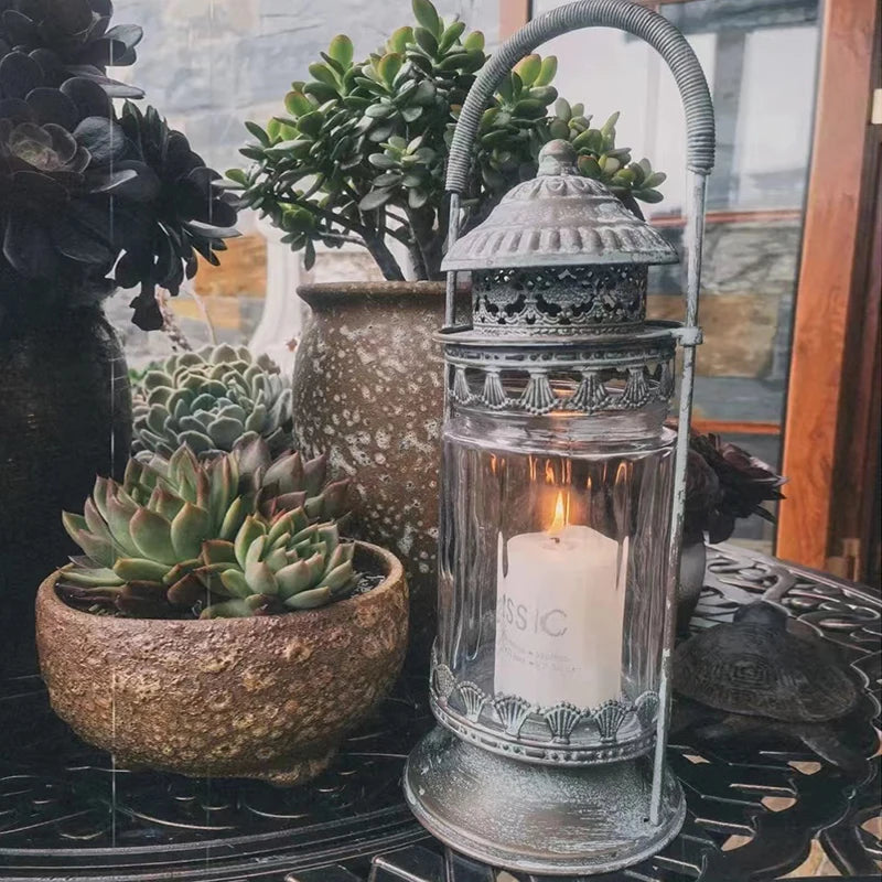 Lanterne à bougie romantique