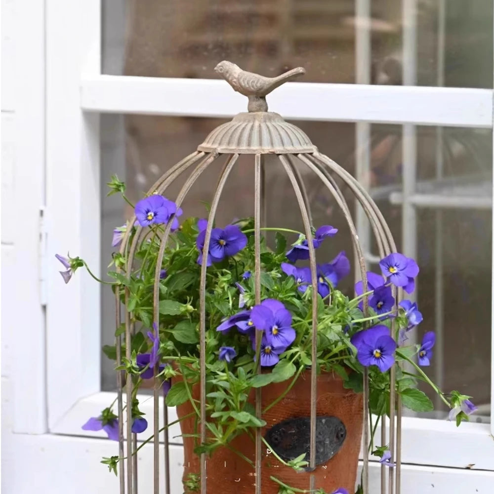 Stand ornemental pour fleurs Cage à oiseaux