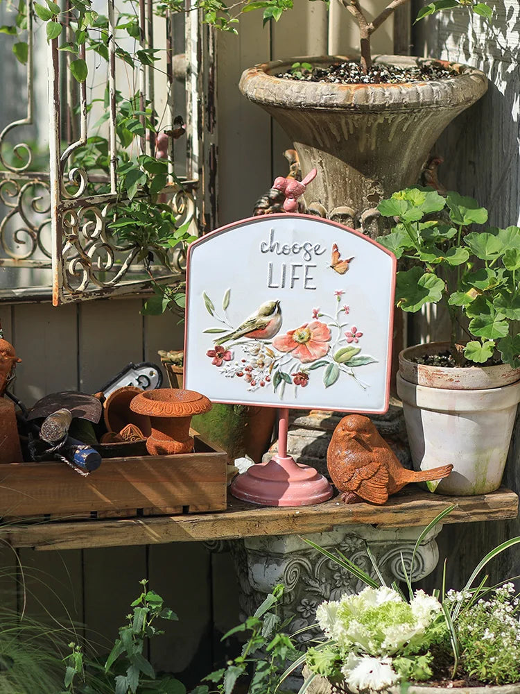 Plaque décorative en métal Choose Life