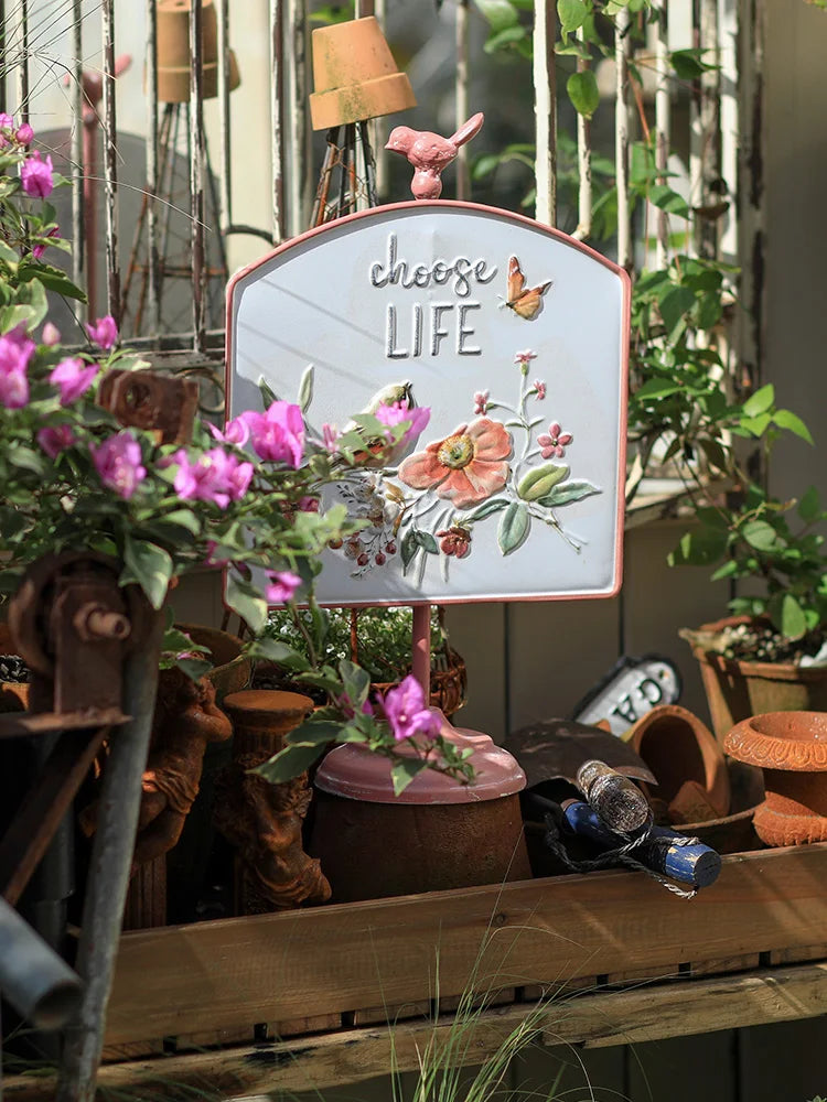 Plaque décorative en métal Choose Life