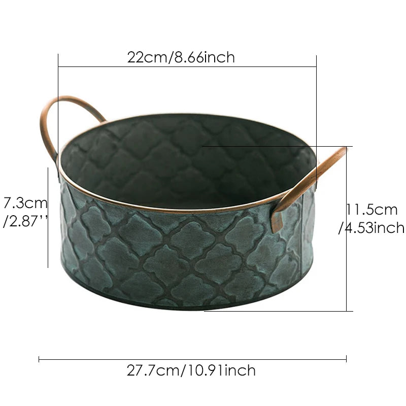 Panier à pain rond en métal