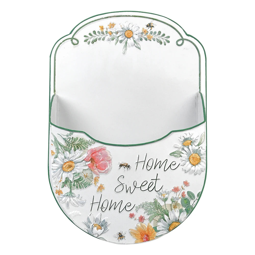 Panier decoratif en metal "Home Sweet Home"