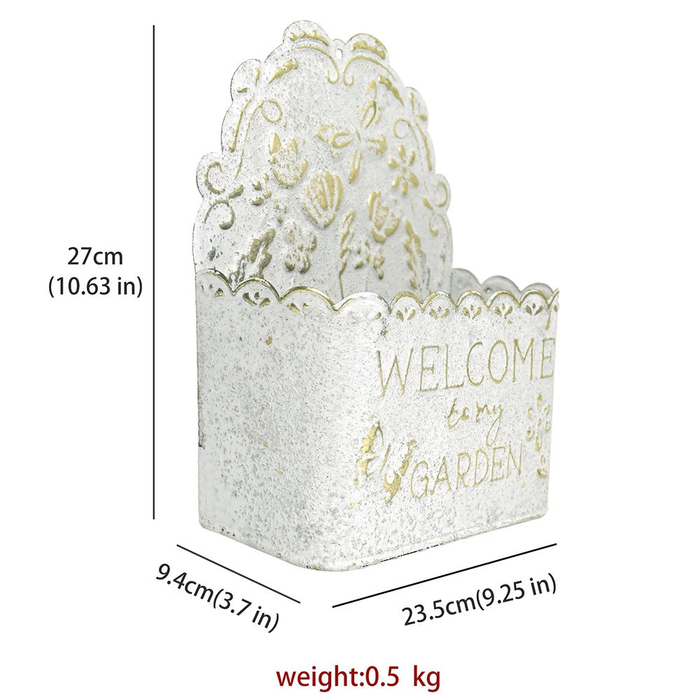 Jardinière murale vintage "Welcome to my Home"