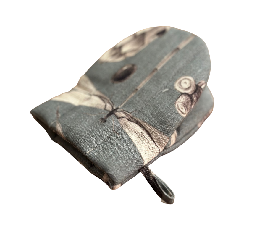 Oven Glove Small with Double Wool Filling, 100% Cotton, Printed | Aqua Land