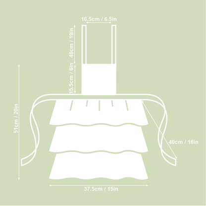 Ladies Apron with Ruffles | Field Bouquet
