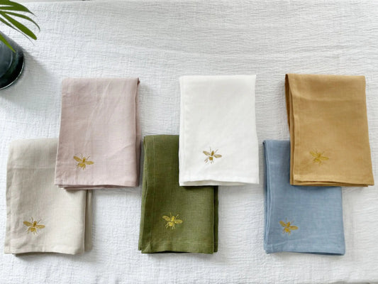 Set de 4 serviettes de table en lin