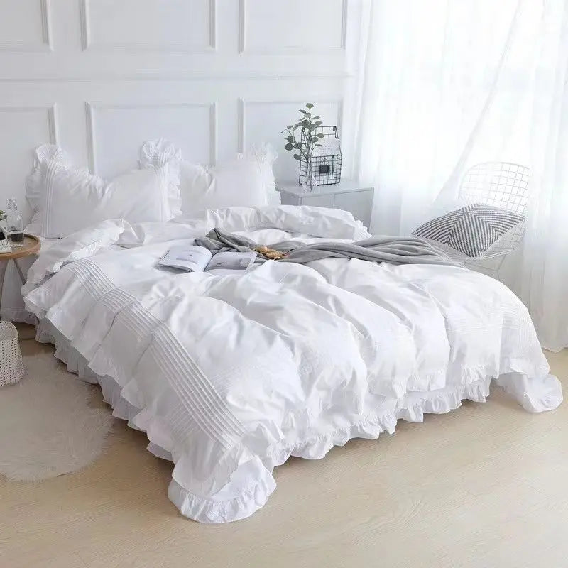 Royal White Pure Cotton Duvet Cover