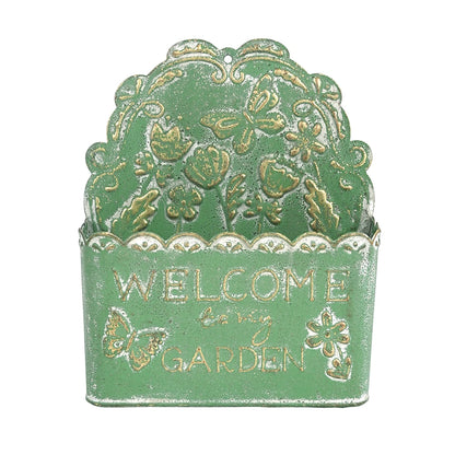 Jardinière murale vintage "Welcome to my Home"