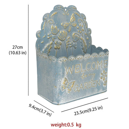 Jardinière murale vintage "Welcome to my Home"