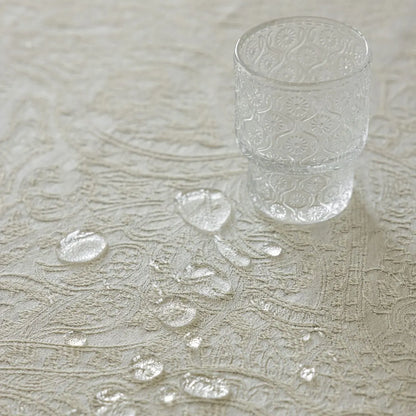 Luxury Jacquard Fabric Tablecloth Paisley Pattern