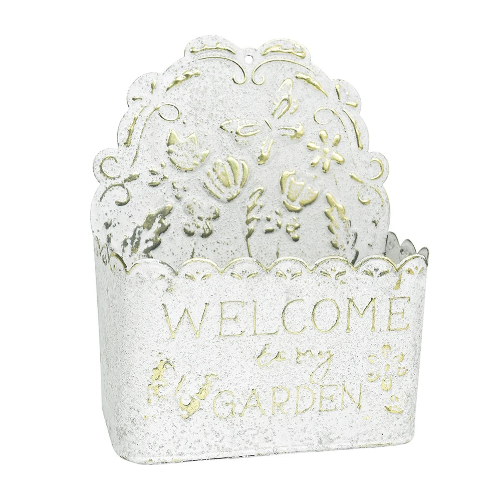 Jardinière murale vintage "Welcome to my Home"