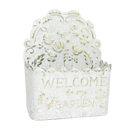 Jardinière murale vintage "Welcome to my Home"