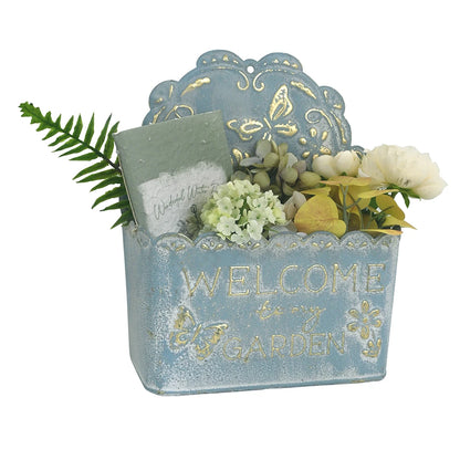 Jardinière murale vintage "Welcome to my Home"