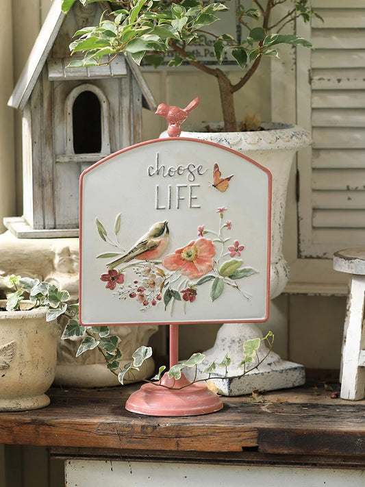 Plaque décorative en métal Choose Life