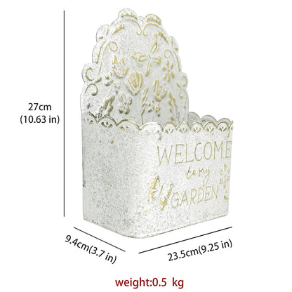 Jardinière murale vintage "Welcome to my Home"