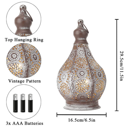 Lampe marocaine rétro à piles